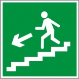 E14. Направление к эвакуационному выходу по лестнице вниз
