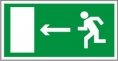 E04. Направление к эвакуационному выходу налево