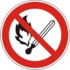 Р02. Запрещается пользоваться открытым огнем и курить